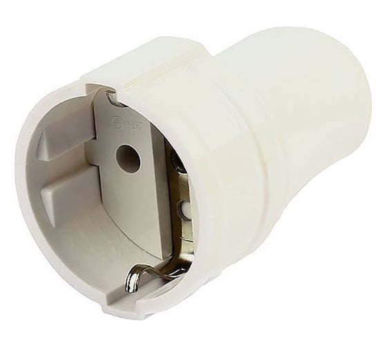 Штепсельное гнездо Smartbuy с заземлением, белое, 16А, 250В SBE-16-S01-wz