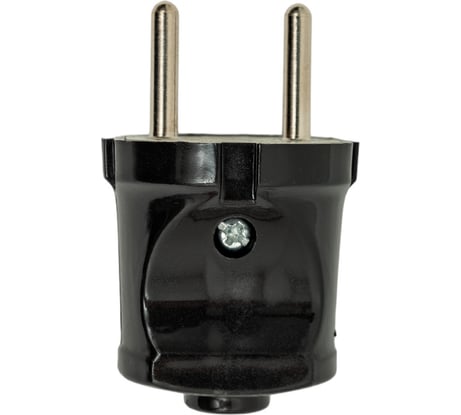 Вилка Smartbuy прямая, без заземления, черная, 10А, 250В SBE-10-P04-b