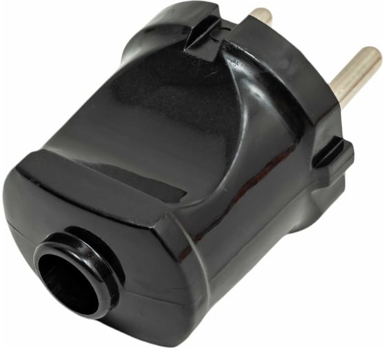 Вилка Smartbuy прямая, без заземления, черная, 10А, 250В SBE-10-P04-b