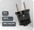 Вилка Smartbuy прямая, без заземления, черная, 10А, 250В SBE-10-P04-b 1