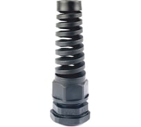 Сальники HLT типа влагозащищенные PG-R 9 с гибким отводом d=4-8мм IP54 -черный (100шт./уп.) 083-12-011