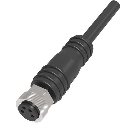 Соединитель кабельный ТЕКО CS S48L-3-10 розетка, прямой с кабелем, пластик 4-PIN IP67, кабель 10 м, 60 AC/DC NO/NC 08-00020718 1