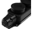 Колодка штепсельная с защитной крышкой каучуковая 3-х местная черная с/з IP44 Volsten S1-M3Z Black 15993 3