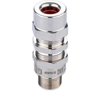 Кабельный ввод взрывозащищенный SURYAKOTI CAST 20 SS2KGP2M для небронированного кабеля диаметром 6.5-14 мм, с двойным уплотнением, ввод.резьба M20x1.5, никелированная латунь, -60C-+125C SN0601700