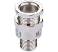 Кабельный ввод взрывозащищенный SURYAKOTI CAST 20 SA2F2M для небронированного кабеля диаметром 6.5-14 мм, с одиночным уплотнением, ввод.резьба M20x1.5, никелированная латунь, -60C-+125C SN0101700