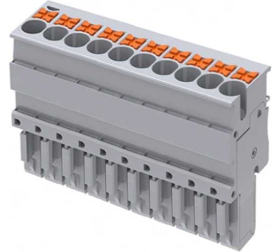 Штекер TP SUPU для клемм TPP, Push-in, 10 контактов, сеч.2.5мм2, серый, 25шт TPP2.5-10-GY