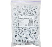 Крепеж для гофрированных труб Weyer GMK-M12G-k100 контргайка, цвет серый, внутр. M12х1.5, комплект-100 шт. WE4600100-100