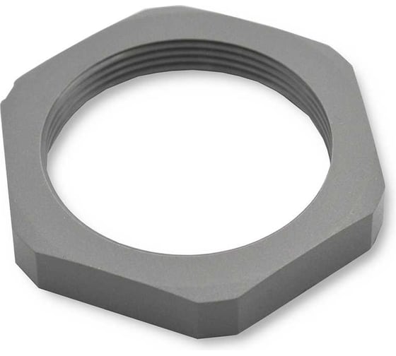 Крепеж для гофрированных труб WEYER GMK-P42DG-k50, контргайка, цвет темно-серый, внутр. PG42, комплект-50 шт. WE4604300-50