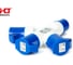 Розетка трехлучевая HLT 1013 2Р+РЕ 16А 220В IP44 (5шт./уп.) 083-03-69 4