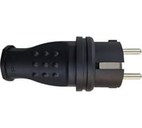 Штепсельная вилка KRASO каучуковая 16А 2P+E прямая IP44 KSL (Упаковка 10шт) SHT-V-KSL