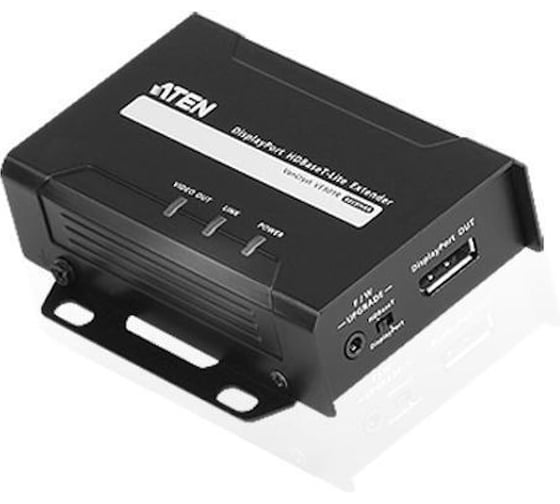 Приемник ATEN DisplayPort с HDBaseT-Lite, 4K 40м / 1080p 70м VE901R-AT-G
