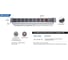 Блок розеток W&T 19 IEC на 8 гнезд, с выключателем, для ИБП WT-2143B-10A 2