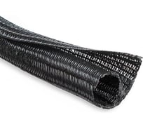 Оплетка самозаворачивающаяся Vell 13 мм, сетчатого плетения для проводов, длина 5 м, черная {VL-opl-5m-13mm} 1396631