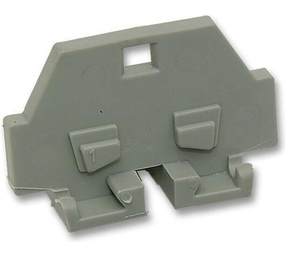 Торцевая крышка UPUN UJ2-2.5G для клемм UJ5-2,5, цвет: серый, 100 шт. erp859415