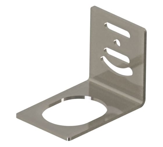 Угловая монтажная пластина PIEZUS для установки датчиков в корпусе M30 мм, никелированная латунь SPA-04