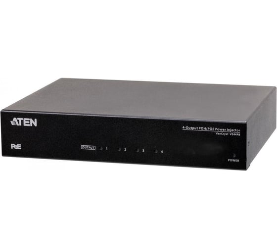 Разветвитель ATEN 4-портовый PoH/PoE инжектор питания VE44PB-AT-G