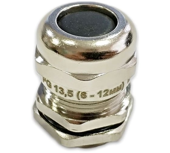 Кабельный ввод ГОФРОМАТИК PG 13.5 латунный УТ1,5 IP66/67/68 (d кабеля 6-12 мм) (100 шт в упак) zeta30147