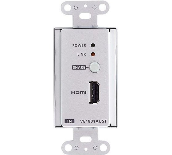 Удлинитель ATEN HDMI HDBaseT-Lite Настенный передатчик с монтажной панелью US (4K 40м /1080p 70м) VE1801AUST-AT-G