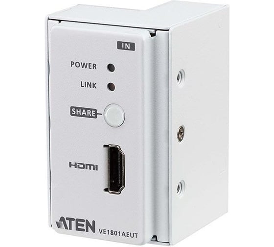 Удлинитель ATEN HDMI HDBaseT-Lite Настенный передатчик с монтажной панелью EU (4K 40м /1080p 70м) VE1801AEUT-AT-G
