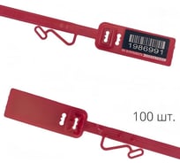 Номерная пластиковая пломба ТПК Технологии Контроля силок 350 мм (мешковая) (цвет: красный) 100 шт. 24343