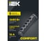 Колодка для удлинителя с выключателем IEK COMFORT К05В 5 мест черный 694608 4