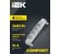 Колодка для удлинителя с выключателем IEK COMFORT К04В 4 места белый 694629 7