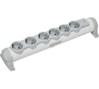 Колодка для удлинителя с выключателем IEK COMFORT К06В 6 мест белый 694639