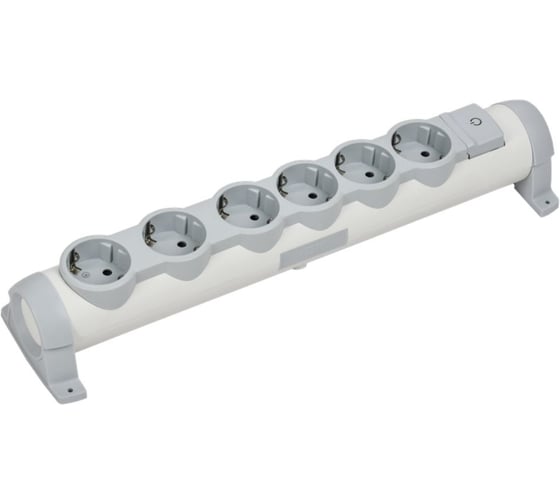 Колодка для удлинителя с выключателем IEK COMFORT К06В 6 мест белый 694639
