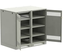 Шкаф (пустой) ITK LINEA B 1350х1400мм дверь двустворчатая металлическая серый LB35-13H49-2M