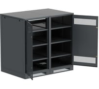 Шкаф (пустой) ITK LINEA B 1350х1400мм дверь двустворчатая металлическая черный LB05-13H49-2M
