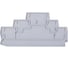Заглушка EKF для тройной ST-2.5 серая sak-st-2,5-6-3 3