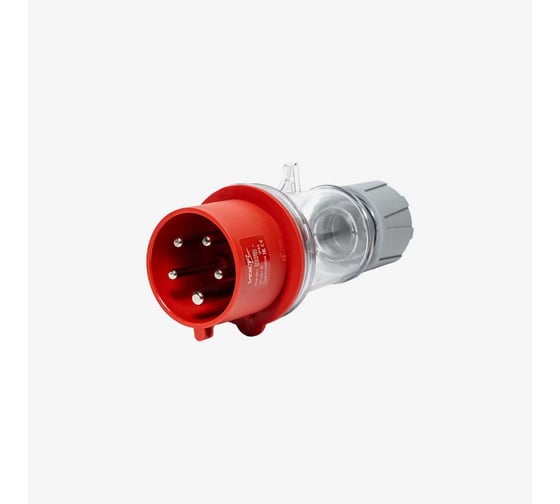 Вилка кабельная прозрачная Voltz 32 A, 380-415 В, 3P+N+E, quick connect, IP44 PC256Q44