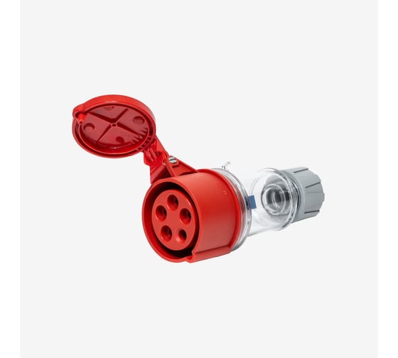 Розетка кабельная прозрачная Voltz 16 A, 380-415 В, 3P+N+E, quick connect, IP44 SC156Q44