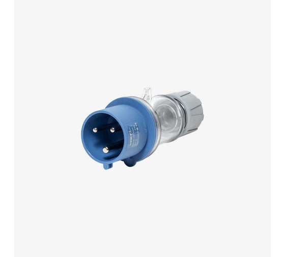 Вилка кабельная Voltz прозрачная 32A, 220-250 В, 2P+E, quick connect, IP44 PC236Q44