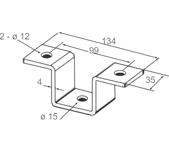 Потолочная скоба LANMASTER для алюминиевого лестничного лотка LAN-LTA-U