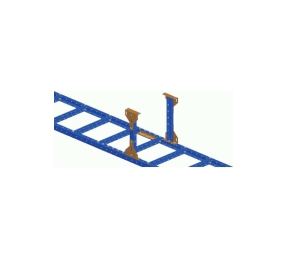 Фиксирующая скоба LANMASTER для стального лестничного лотка, серая LAN-LTS-BTF-GY
