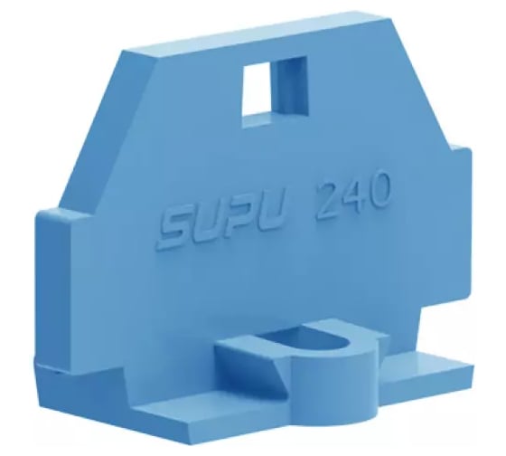 Крышка защитная SUPU TB для клемм с фиксирующим фланцем, синий, 100шт 240624