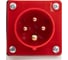 Вилка стационарная Jazzway однофазная трёхпроводная красная PPC 514 3Р+РЕ 16А 380В IP44 5072831 9