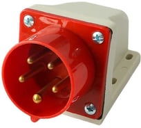 Вилка стационарная Jazzway трёхфазная пятипроводная красная PPC 515 3Р+РЕ+N 16А 380В IP44 5072855