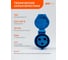 Розетка переносная с крышкой однофазная трёхпроводная синяя Jazzway PPC 223 2P+PE 32А 220В IP44 5072510 3