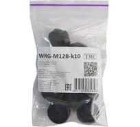 Фитинг пластиковый, втулка вводная WEYER WRG-M12B-k10 полипропилен, цвет черный, M12, кабель диаметр 4-7 мм, IP67, -40C-+110C, комплект-10 шт. WE4200801-10