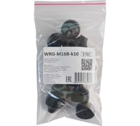 Фитинг пластиковый, втулка вводная WEYER WRG-M16B-k10 полипропилен, цвет черный, M16, кабель диаметр 5-9 мм, IP67, -40C-+110C, комплект-10 шт. WE4200901-10