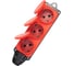 Колодка Volsten S1-M3Z Red штепс. с защит. крышкой каучук. 3-х мест. красн. с/з IP44 15994 2