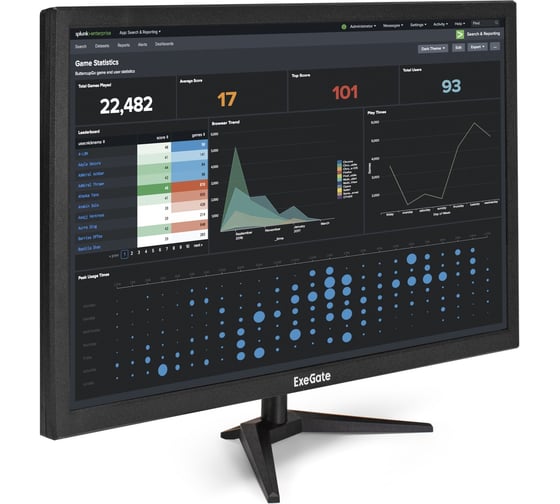 Монитор ExeGate 27" EB2700A VA LED Grade A+, FHD, 1920x1080 75Гц, 16:9, 200cd/m2, 3000:1, 178/178, 8ms, D-Sub, HDMI, Flicker-free, кабель HDMI 1.5м, VESA 297312