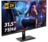 Монитор ExeGate с аудио 31.5 WQHD SmartView ES3207TA IPS LED Grade A+, 2K, 2560x1440 75Гц WQHD , 16:9, 250cd/m2, 1000:1, 178/178, 1ms, HDMI, DisplayPort, 299474 1