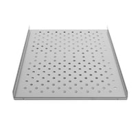 Полка стационарная ExeGate 19" ECSF-FS1000-G перфорированная, глубина 650мм, крепление 19 1U, для напольных шкафов и стоек глубиной 800мм/1000мм, нагрузка до 50 кг 300303