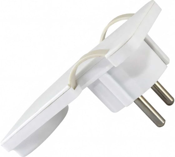 Угловая вилка TDM ELECTRIC плоская, 8 мм, белая, 16А, 250В SQ1806-0193