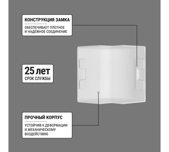Внешний угол TDM ELECTRIC КМН, белый, 60х40 упаковка 4 шт SQ0411-0066