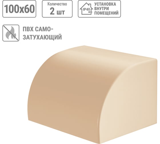 Заглушка кабельной трассы TDM ELECTRIC КМЗ 100x60 сосна (2 шт./комплект) SQ0411-0237