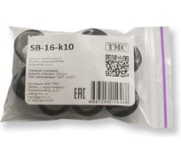 Втулка с защелкой WEYER SB-16-k10 - полиамид, цвет черный, нар. 15,9 мм, -30C-+100C, комплект-10 шт. WE4800400-10